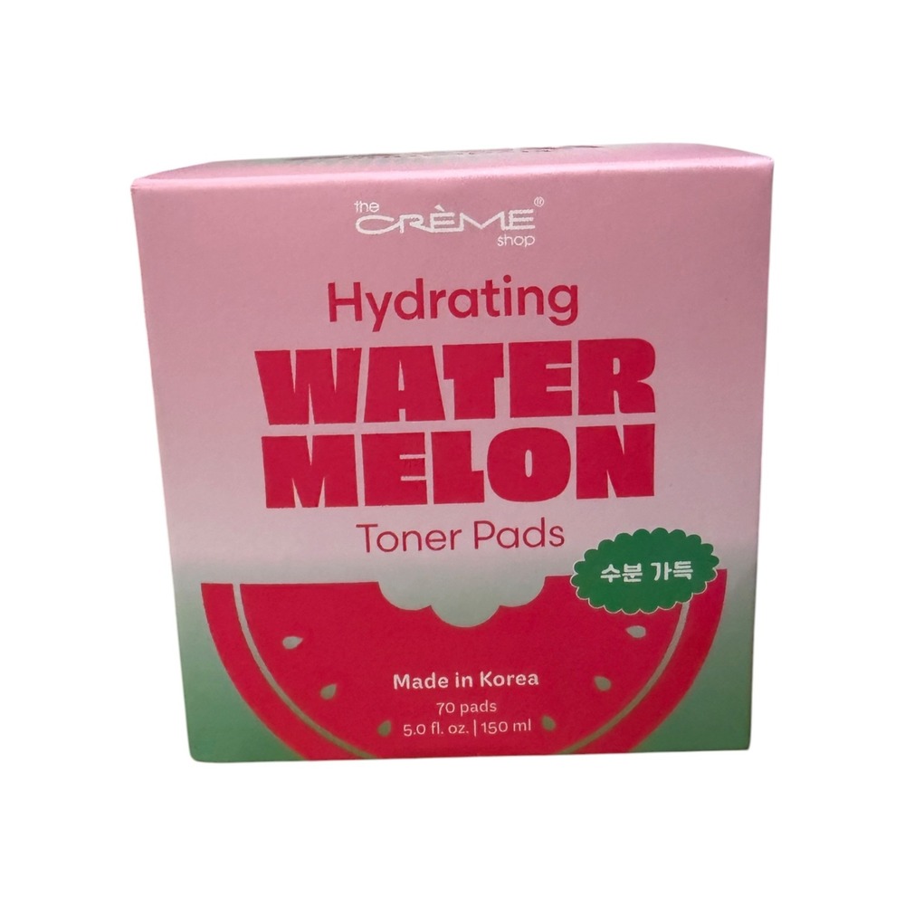 NIB The Crème Shop Hydrating Watermelon Toner Pads 70 Ct K-Beauty